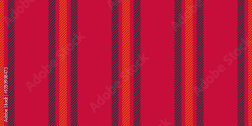 Danvas pattern background vector, ribbon textile lines stripe. Tecember fabric seamless vertical texture in red and dark colors.