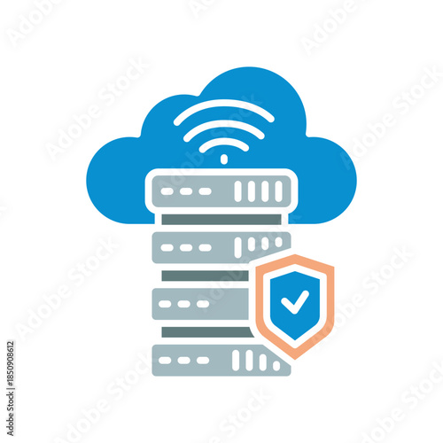 reverse proxy setup black line icon. Vector isolated element