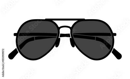 Black sunglasses isolated without background.