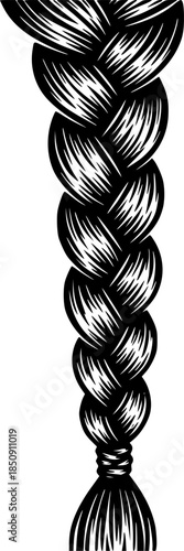 Wavy Fashion Hair Woman Vector Silhouette Illustration
