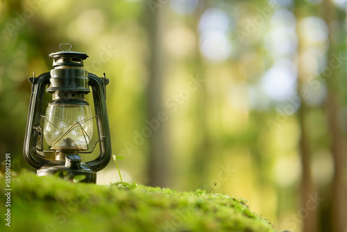 森の中のオイルランタン