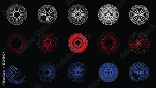 Vortex beams with different topological charges and colors