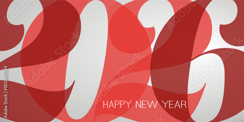 
Best Wishes - Retro Style New Year Card, Cover or Background Design Template with Numerals - Illustration in Freely Scalable and Editable Vector Format