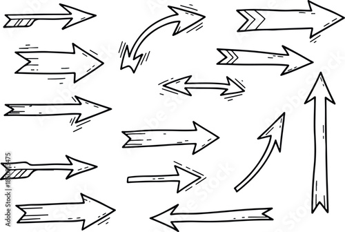 Hand-Drawn Arrows Illustration Set