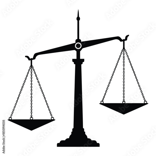 A simple illustration of justice scales symbolizing fairness and legal proceedings