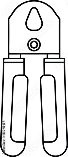 electric can opener   can opener    line art vector illustration on transparent background