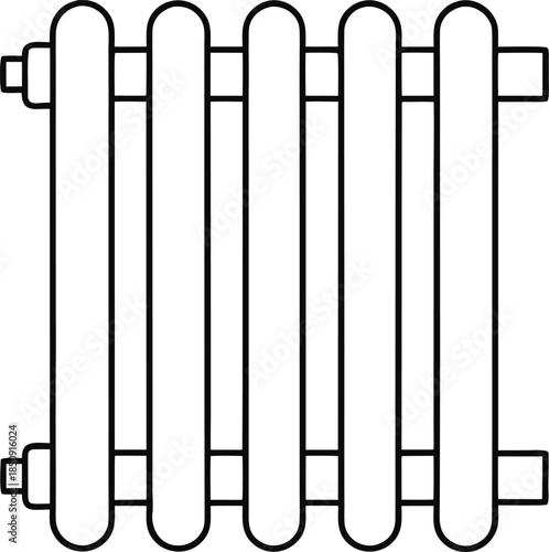radiator   radiator   line art vector illustration on transparent background