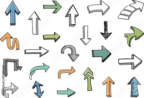 Hand-Drawn Arrows Diverse Collection for Creative Projects