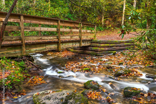Bridge to Mingus Mill in the Great Smoky Mountains