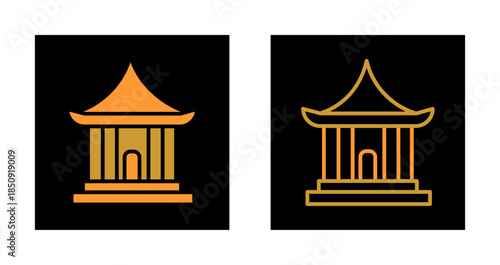 Temple Visit Icon Design