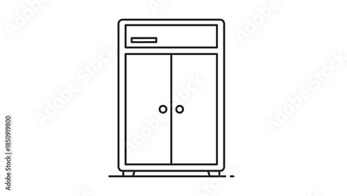 Modern refrigerator with double doors and sleek design, Generative AI.