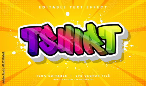  tshirt vector text effect with modern style