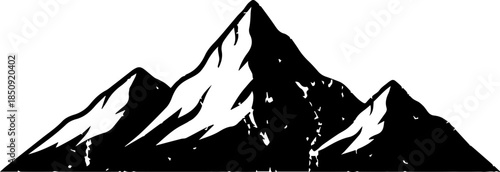 Majestic mountain range silhouette evoking adventure, challenge, and the spirit of exploration for your next project.