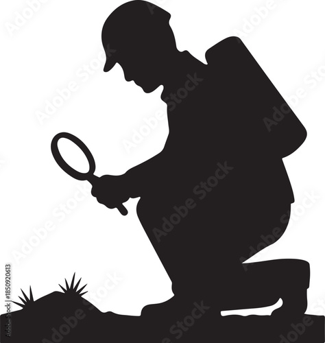 Environmental survey icon representing ecological study, nature assessment, and sustainability research.