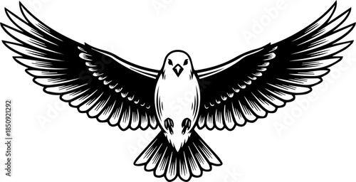 Majestic eagle soars with outstretched wings, symbolizing freedom, power, and soaring ambition for impactful designs.