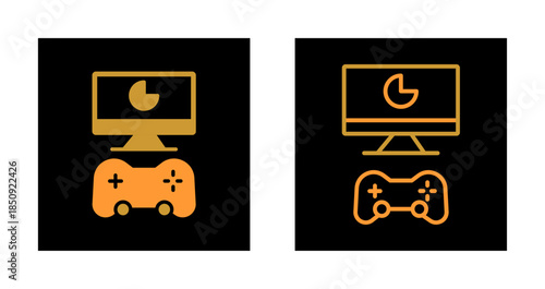 Gaming Streaming Setup Icon Design