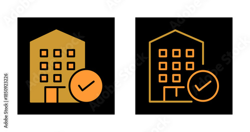 Hotel Booking Icon Design