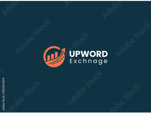 Upward Exchange Logo Design – Modern Finance and Trading Emblem
