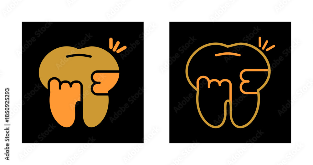 Obraz premium Toothache And Plaque Icon Design