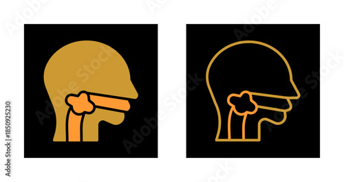 Throat Cancer Icon Design