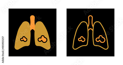 Lung Cancer Icon Design