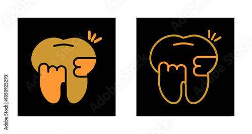 Toothache And Plaque Icon Design