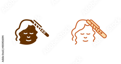 Hair Styling Vector Icon