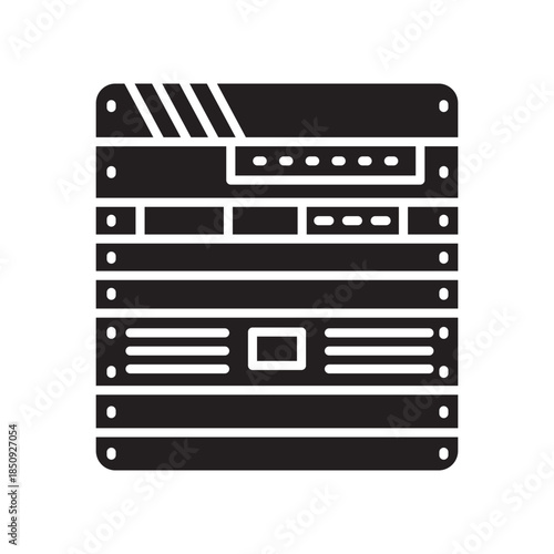 home lab setup black line icon. Vector isolated element