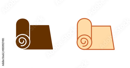Yoga Mat Vector Icon