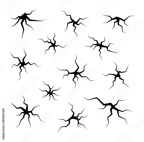 Cracking surface pattern showing rupture and destruction