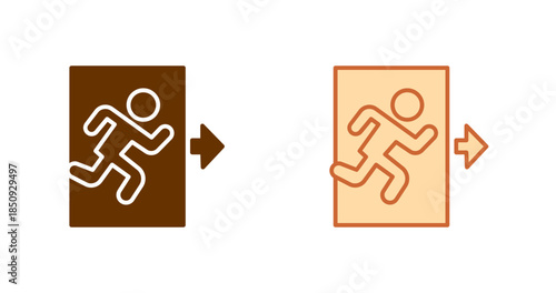 Emergency Exit Vector Icon