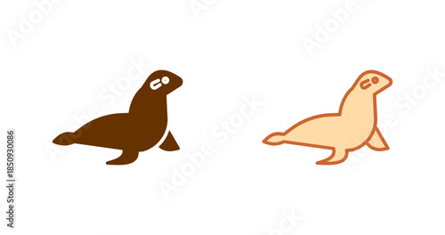 Sea Lion Vector Icon