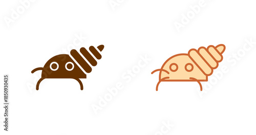 Hermit Crab Vector Icon