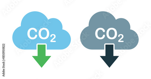 CO2 emission reduction and carbon dioxide concept