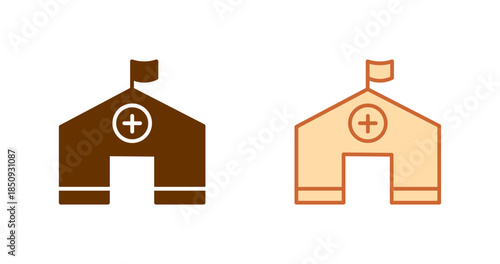 Refugees Camp Vector Icon