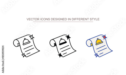 Food recipie icon stock