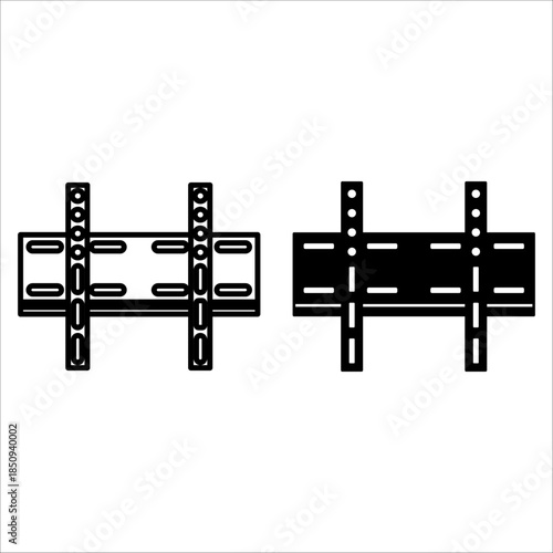 TV wall mount icon. Wall mount sign. Vector illustration.