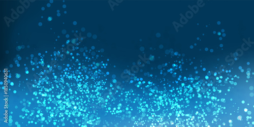Sparkling, Glittering Abstract Background Design - Gradient Blend from Dark Blue to Light - Multi Purpose Glittering Blurred Vector Template, Base for Holiday Graphic Designs - Vector Template