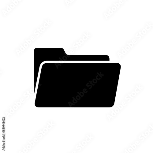 Stack of black folders