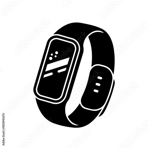 Modern fitness tracker displaying health data