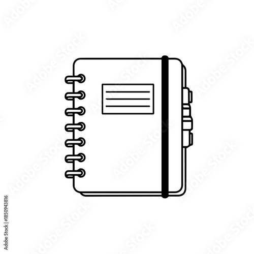 Spiral notebook with pen holder