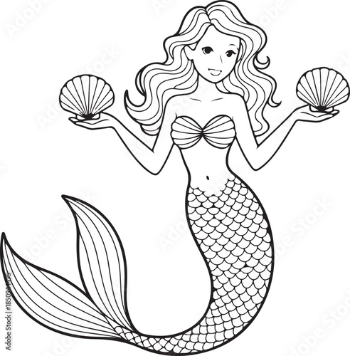 A glamour vector illustration of a blond fashion lady in a pink summer dress with flowers in her hair for a spring wedding design