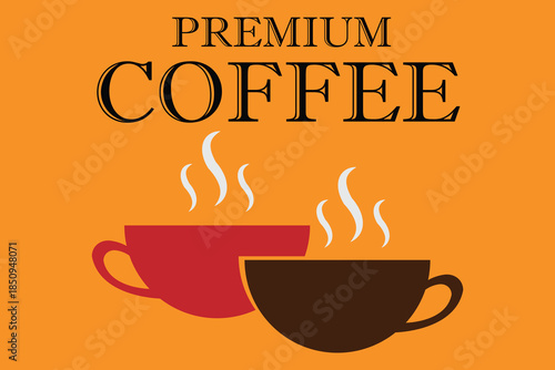 Coffee Shop Banner. Modern Cafe Menu and Branding Header Design for Coffee Lovers. Vector illustration.