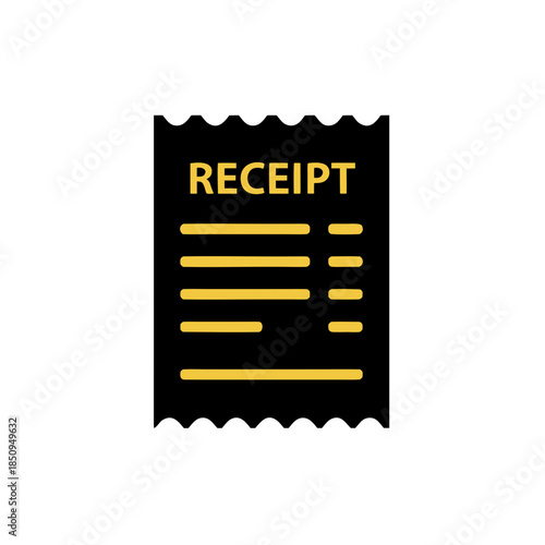 Vibrant flat design vector illustration of a transaction receipt, showcasing financial documentation, payment confirmation, and expense tracking for various business and personal applications