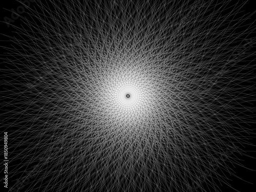 Abstract explosion of light particles radiating from a bright center