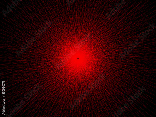 Abstract red explosion of light and energy