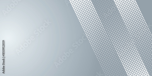 Abstract background with a modern white halftone design. Minimalist background concept with futuristic white dots. VOL. 4