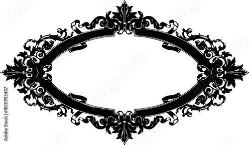 Elegant vintage ornate frame, ideal for invitations, announcements, and artistic projects, a refined touch of classic design for your creative needs