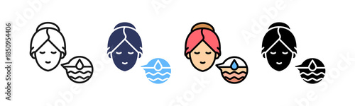 Skin Hydration multiple icon
