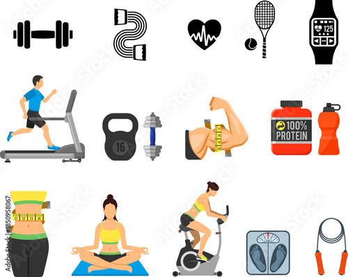 Fitness and Gym Timeline Infographics